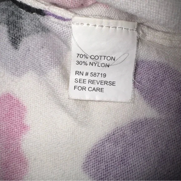 Elementz Women's Button Down Shirt - Pink, Purple, Black Floral - Picture 8 of 10